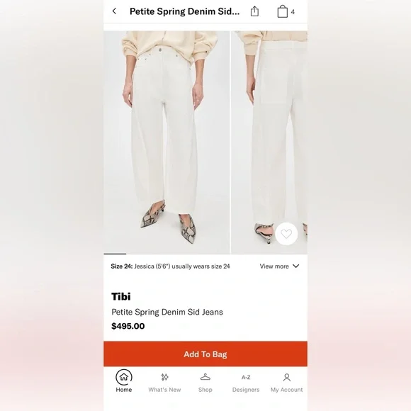 Tibi Spring Denim Sid Jean - Picture 7 of 9